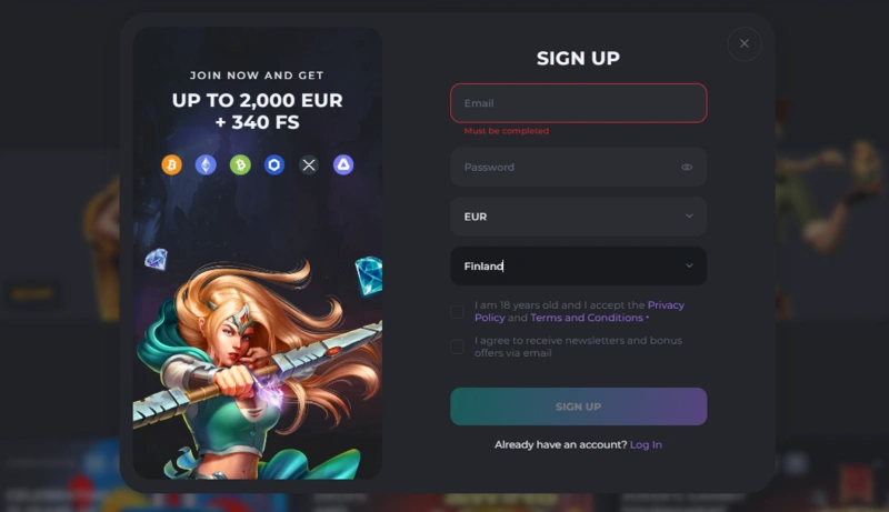 casinobello login page