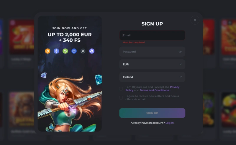 casinobello registration page